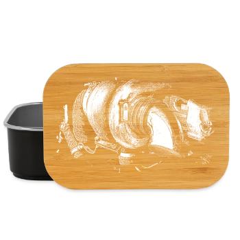 Monochrome Spiral Geometry - Lunch Box - black - Front
