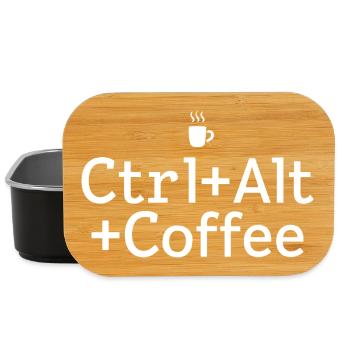 Kaffee-pause Ctrl-Alt-Café - Boîte à goûter - noir - Devant