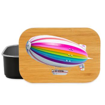 Rainbow Zeppelin Print - Lunch Box - black - Front
