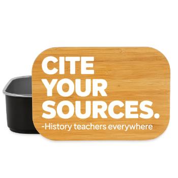 Professeur d’histoire, citez vos sources - Boîte à goûter - noir - Devant