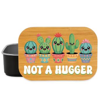 Hugger Funny Plant Succulent Cactus - Lunch Box - black - Front