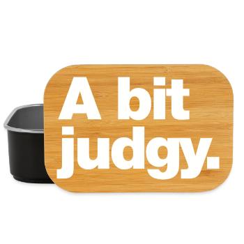 A bit judgy - Lunch Box - black - Front