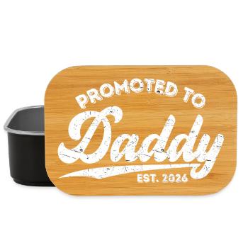 Promu Papa 2026 Annonce du bébé Nouveau Papa - Boîte à goûter - noir - Devant