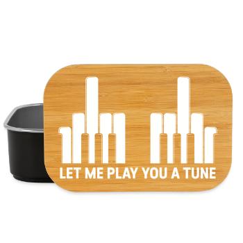 Piano Keys Middle Fingers - Lunch Box - black - Front