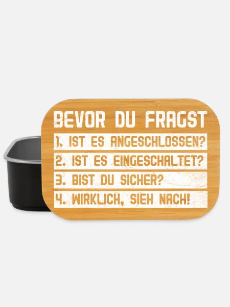 Computer BEVOR DU FRAGST 1.IST ES ANGESCHLOSSEN? - Lunch Box - Schwarz
