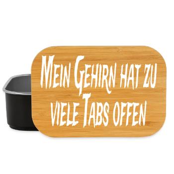 Mein Gehirn hat zu viele Tabs offen - Lunch Box - Schwarz - Vorne