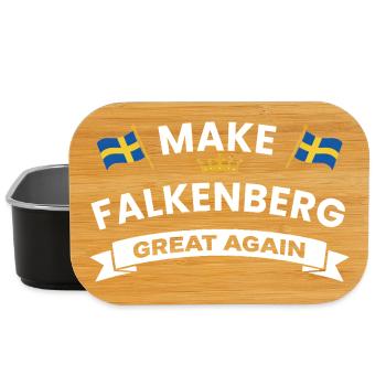 Falkenberg Flag Crown Design - Lunch Box - black - Front