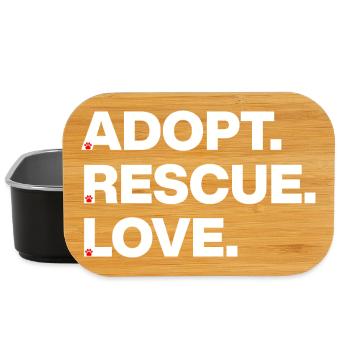 LES PATTES AIMENT, ADOPTEZ L’AMOUR DE SAUVETAGE ! 🐾 ADOPTION ANIMALE - Boîte à goûter - noir - Devant
