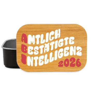 Abi 2026 - Abitur - Retro Flow Style Geschenk - Lunch Box - Schwarz - Vorne