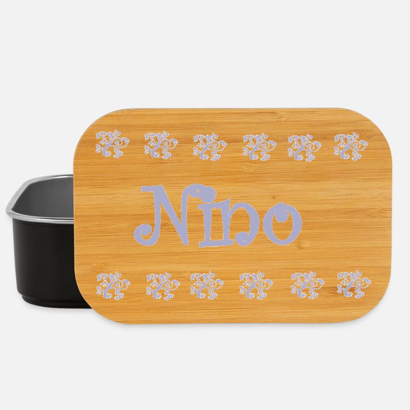 Nino Lavendel und Spitze - Lunch Box - Schwarz