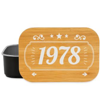 Vintage 1978 Retro Anniversary 1978 - Lunch Box - black - Front