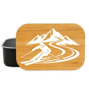 Piste de ski Mountains - Boîte à goûter - noir - Devant