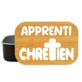 cadeau chrétien catholique dieu - Boîte à goûter - noir - Devant