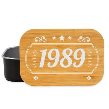 Vintage 1989 Rétro Anniversaire 1989  - Boîte à goûter - noir - Devant