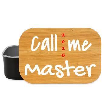 Master 2026 Abschluss Promotion Sponsion - Lunch Box - Schwarz - Vorne