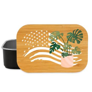 American Flag Plant Lover Plants - Lunch Box - black - Front