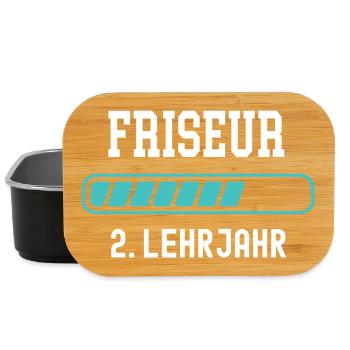 Friseur Ausbildung 2 Lehrjahr 2. Ausbildungsjahr - Lunch Box - Schwarz - Vorne