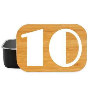 10. 10 YEARS. 10th ANNIVERSARY. 10 YEAR ANNIVERSARY. - Lunch Box - black - Front