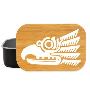 Weißer Stammesvogelkopf - Lunch Box - Schwarz - Vorne
