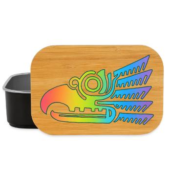 Mehrfarbiger Stammesvogelkopf - Lunch Box - Schwarz - Vorne