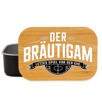 Groom Last game before marriage Bachelor party - Lunch Box - black - Front