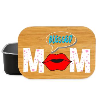 T-shirt esthétique Proud Mom Lips - Boîte à goûter - noir - Devant
