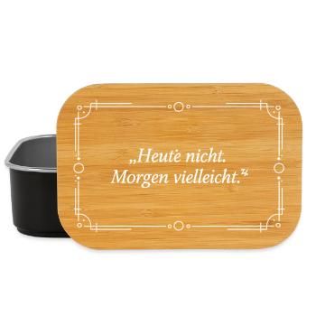 Heute nicht, Morgen vielleicht - Lunch Box - Schwarz - Vorne