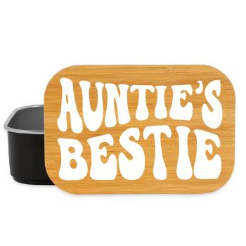 Auntie's Bestie, Cute Godchild Gift Idea - Lunch Box - black - Front
