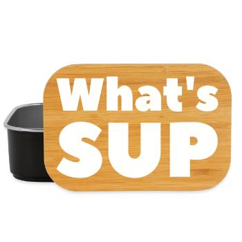 What's SUP Stand Up Paddling Wortwitz - Lunch Box - Schwarz - Vorne