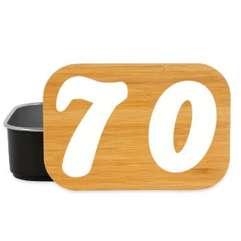 70. 70 ANS. 70e ANNIVERSAIRE. ANNIVERSAIRE 70 ANS. - Boîte à goûter - noir - Devant