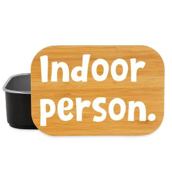 Funny Introvert Design - Sarcastic Indoor Person - Lunch Box - black - Front
