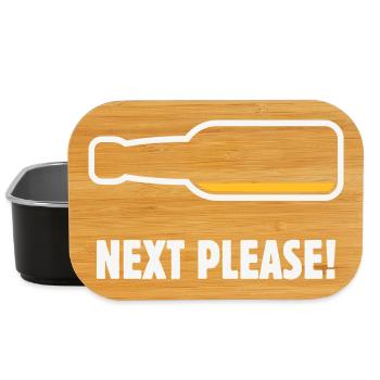 Next Please! (Bier / Bierchen / NEG 2C) - Lunch Box - Schwarz - Vorne