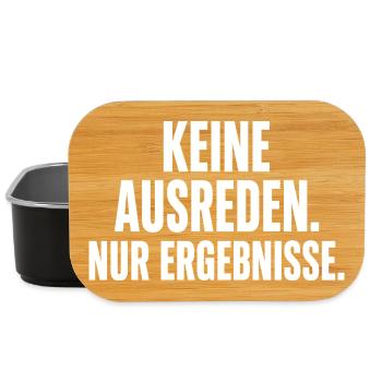 KeineAusreden NurErgebnisse - Lunch Box - Schwarz - Vorne