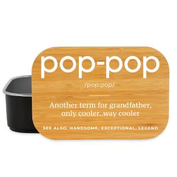 Pop-Pop Definition: Grandpa but Cooler - Lunch Box - black - Front