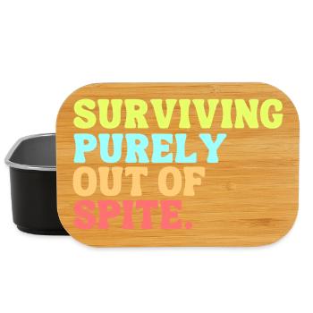 Surviving Purely Out of Spite - Lunch Box - black - Front