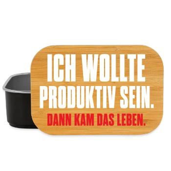 Ich wollte produktiv sein – Dann kam das Leben - Lunch Box - Schwarz - Vorne