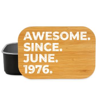 Awesome since June 1976, birthday - Lunch Box - black - Front
