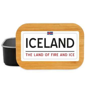 Island-Zeichen - Lunch Box - Schwarz - Vorne