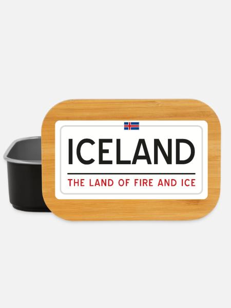 Island-Zeichen - Lunch Box - Schwarz