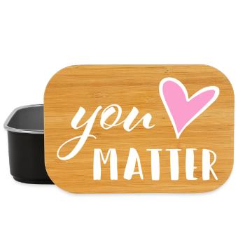 You matter - Mental Health Encourager Self-Love - Lunch Box - black - Front