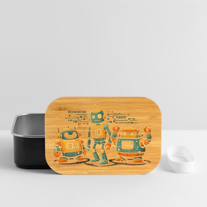 Geek Robots Binary Code Computer Science IT Lunch Box