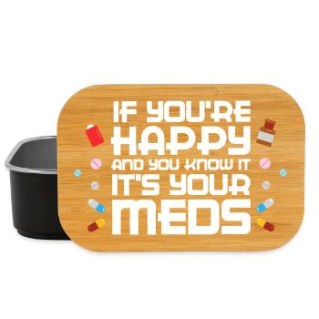 Happy Meds Parodie-Druck - Lunch Box - Schwarz - Vorne