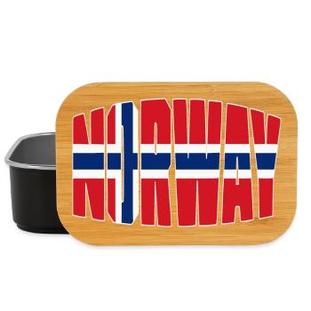 Norway Football Shirt, Nordic Fan Design - Lunch Box - black - Front