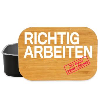 Ist Auch Keine Loesung Stempel Shirt - Lunch Box - Schwarz - Vorne