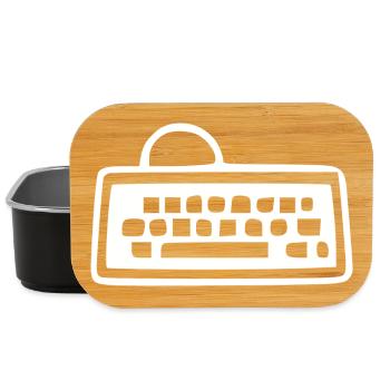 Retro_Vintage_80er_90er_Jahre_Tastatur_schwarzw - Lunch Box - Schwarz - Vorne