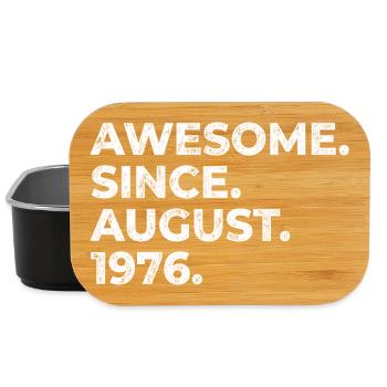 Awesome since August 1976 Geburtstag Geschenk - Lunch Box - Schwarz - Vorne