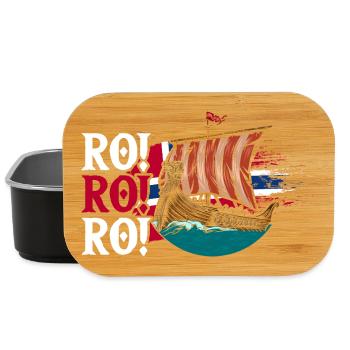 Norway Norge Fjords Scandinavian Ro Viking ship - Lunch Box - Schwarz - Vorne