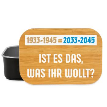 1933-1945 = 2033-2045 – Ist Es Das … (NEG 3C) - Lunch Box - Schwarz - Vorne