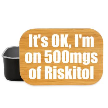 Tout va bien, je prends 500 mg de Riskitol. G drôle - Boîte à goûter - noir - Devant