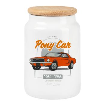 Legendary Pony Car - Keksdose mit Holzdeckel - Weiß - Vorne